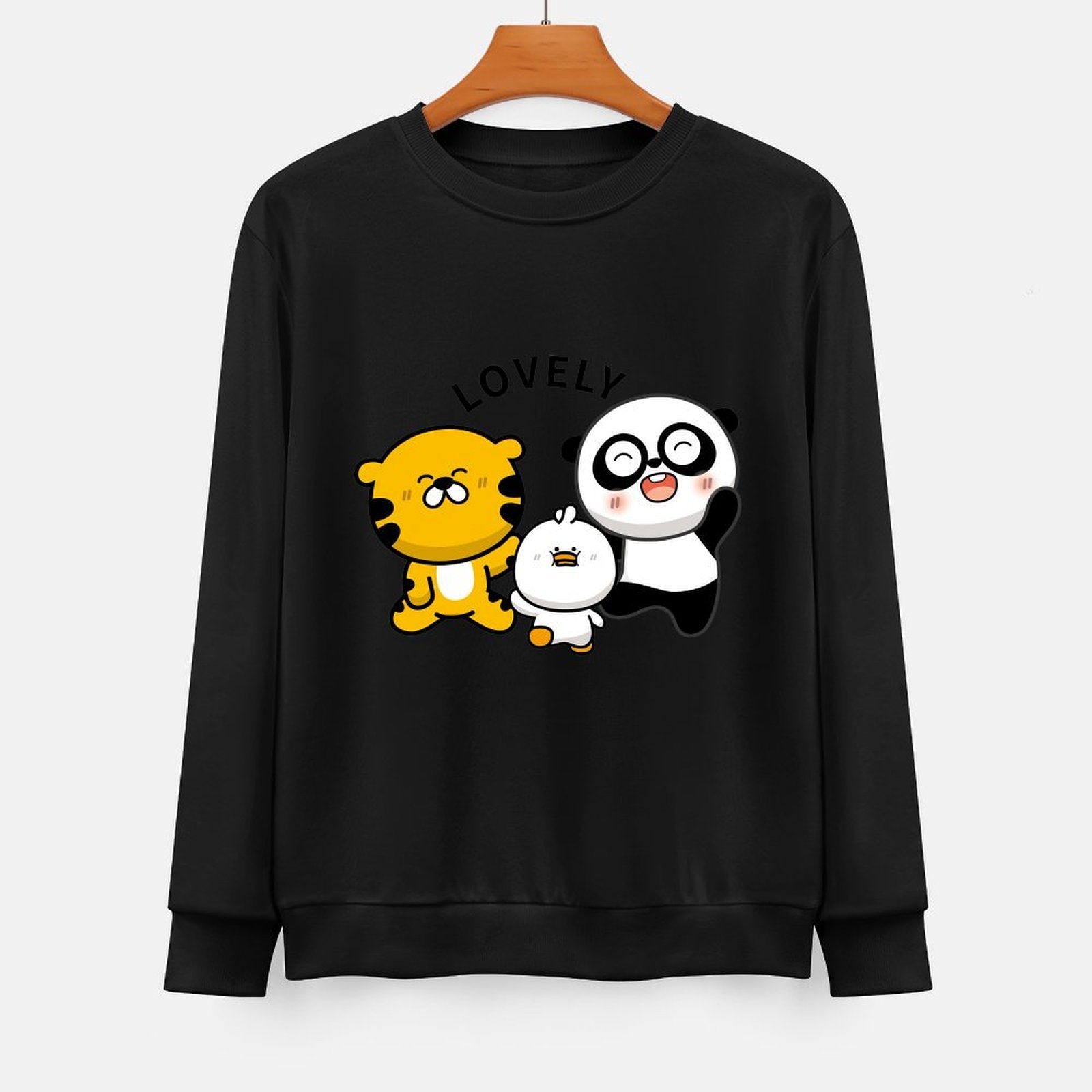 Front Patterned Long Sleeve TopFade-Resistant SmoothWear